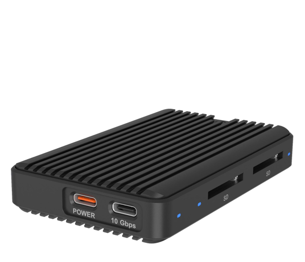 ICY BOX Podwójny czytnik kart pamięci SD + M.2 SSD - 1350535 - zdjęcie